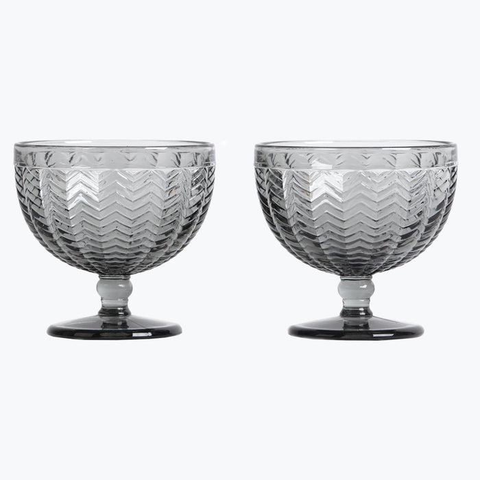 Carla dessertskål 2 stk grå