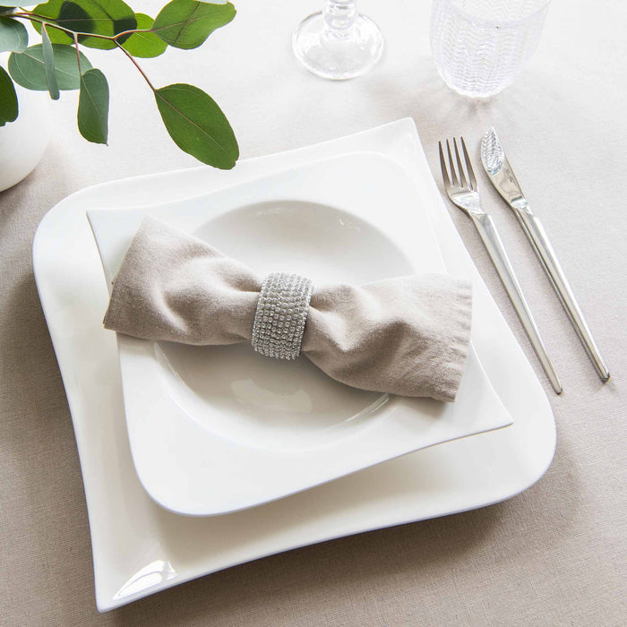 Hvit Lilje middagstallerken 4 stk