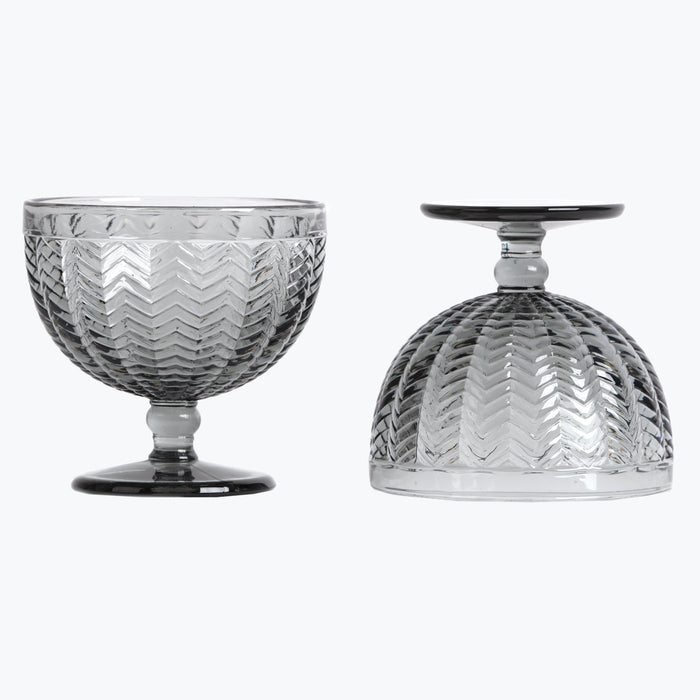 Carla dessertskål 2 stk grå