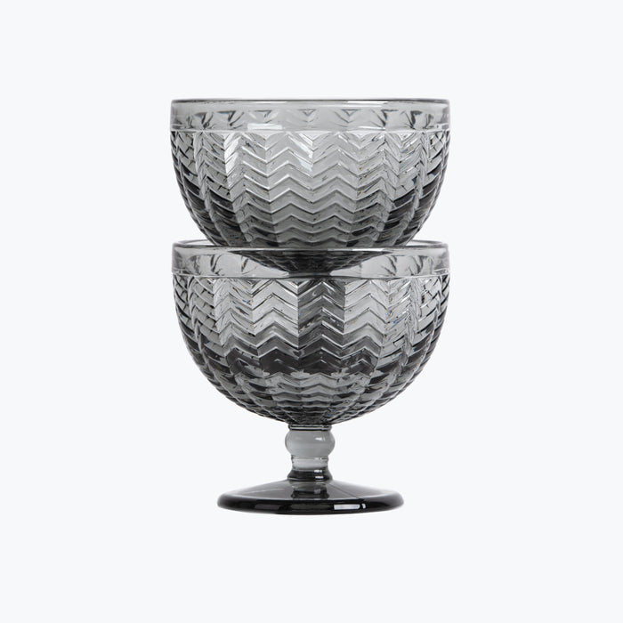 Carla dessertskål 2 stk grå