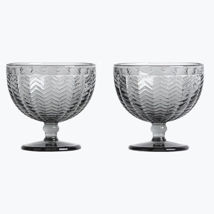 Carla dessertskål 2 stk grå