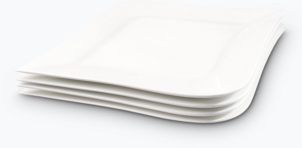 Hvit Lilje middagstallerken 4 stk