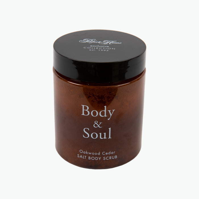 Body & Soul salt body scrub Oakwood Cedar
