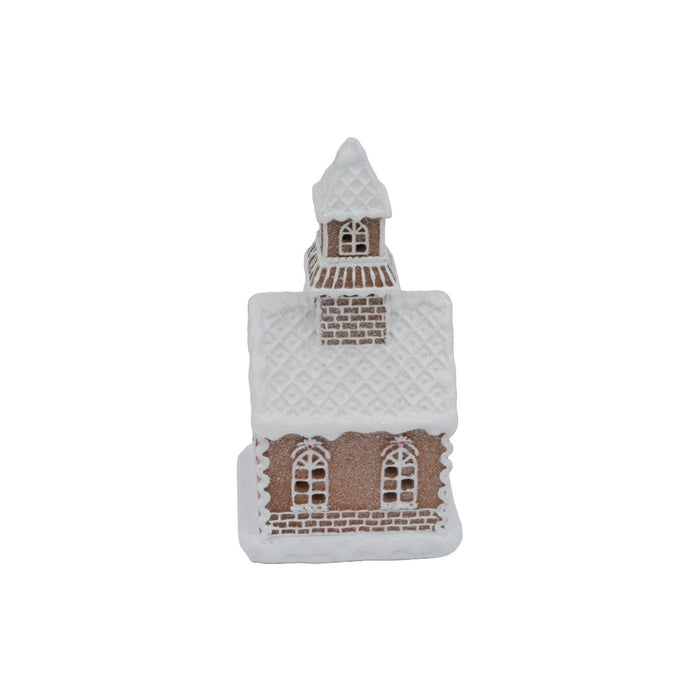 Gingerbread kirke m/LED lys