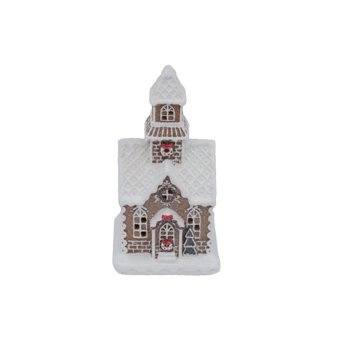 Gingerbread kirke m/LED lys