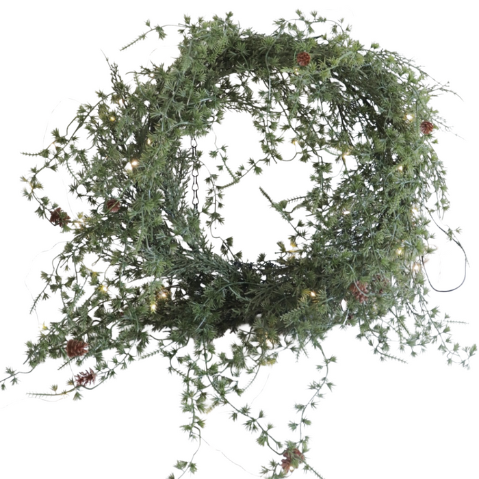 Christmas takkrans m/LED lys 45 cm