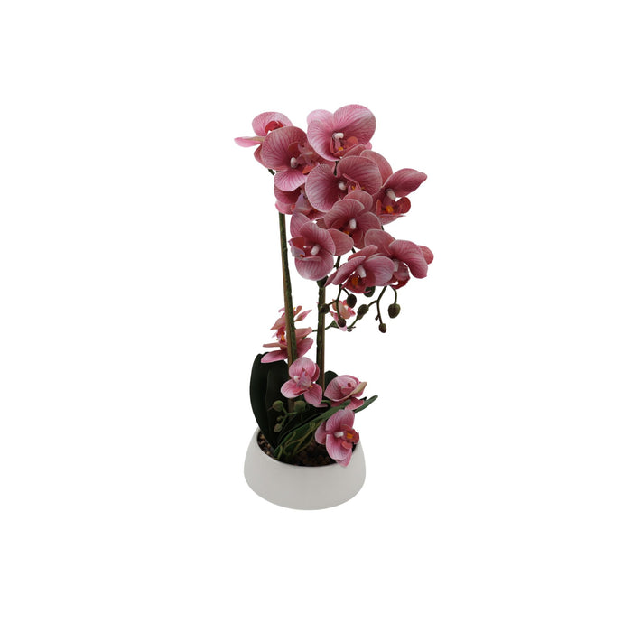 Orchid rosa 47 cm m/hvit potte