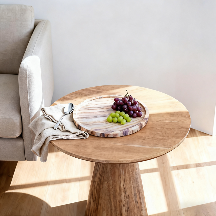 Natural Marble fat Ø25 cm