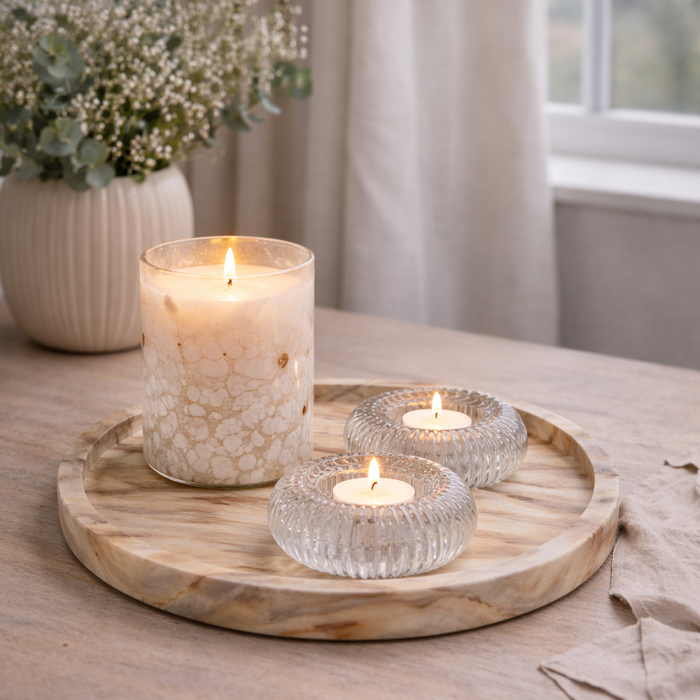 Natural Marble fat Ø25 cm