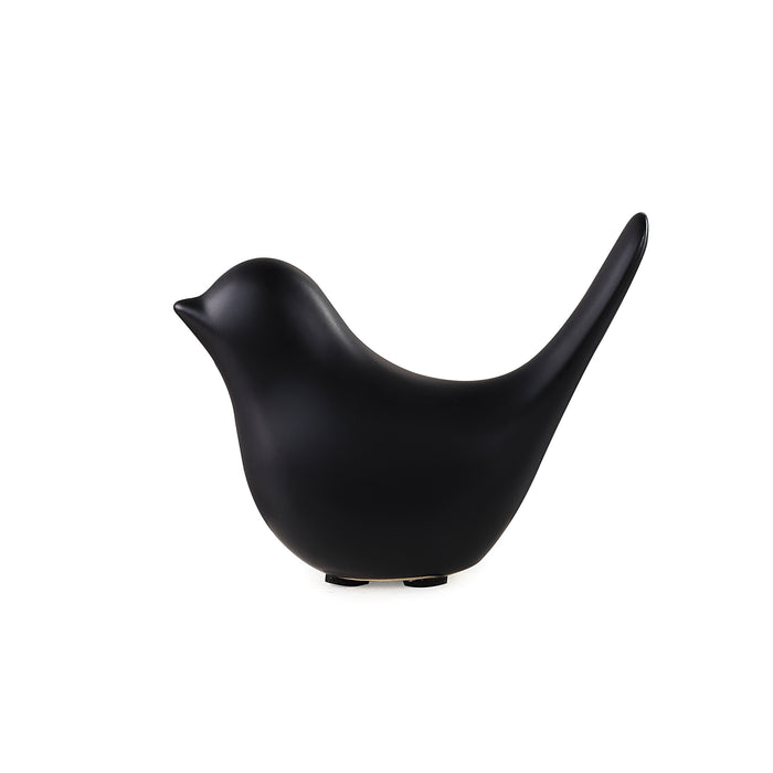 Bird figur svart large
