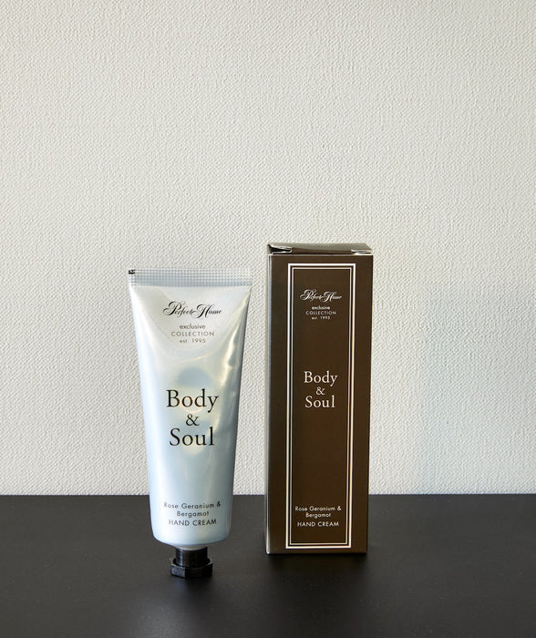 Body & Soul hand cream Rose Geranium & Bergamot