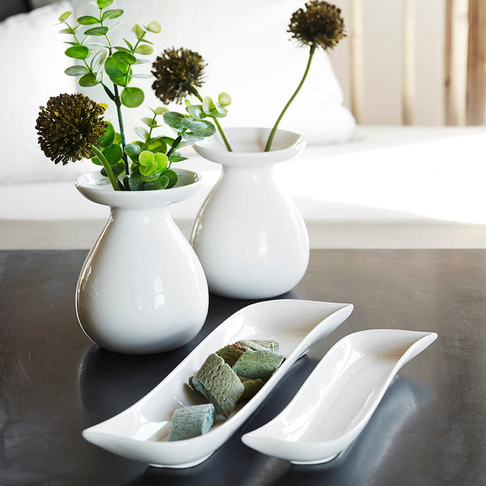 Hvit Lilje olivenfat sett à 2